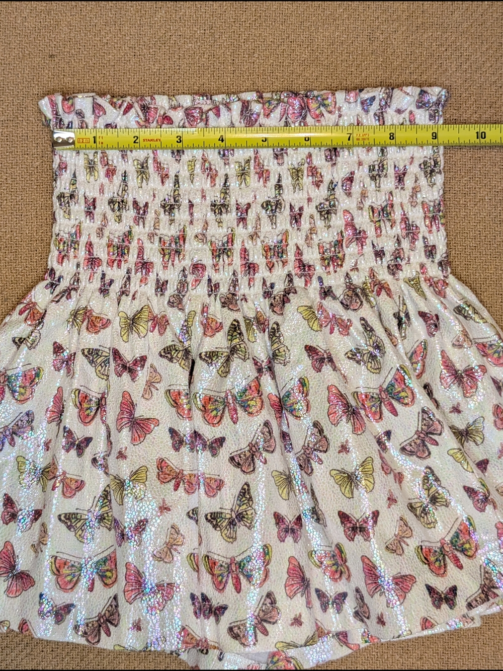 Queen of Sparkles Girls Shimmery Butterfly Patterned Skort - Picture 5 of 10